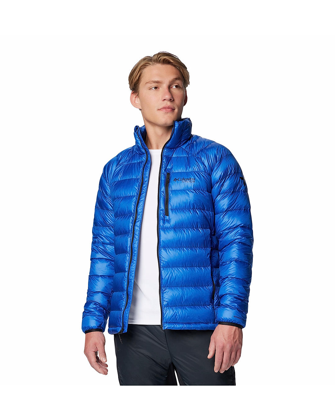 Columbia Mens Blue Omni-Heat Arctic Crest Down Jacket