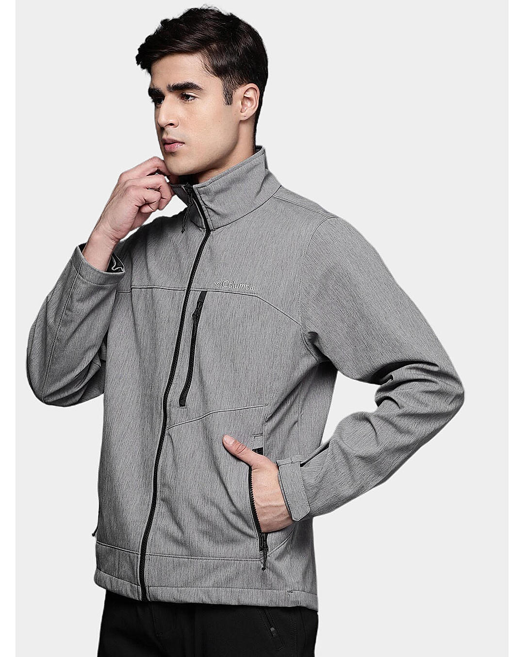 Columbia Mens Grey  Cruiser Valley Softshell  Water and Wind Resistant Jacket