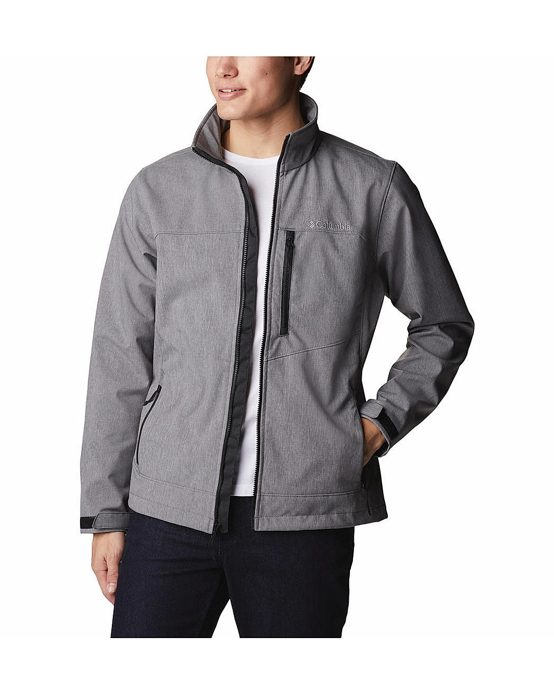 Columbia Mens Grey  Cruiser Valley Softshell  Water and Wind Resistant Jacket