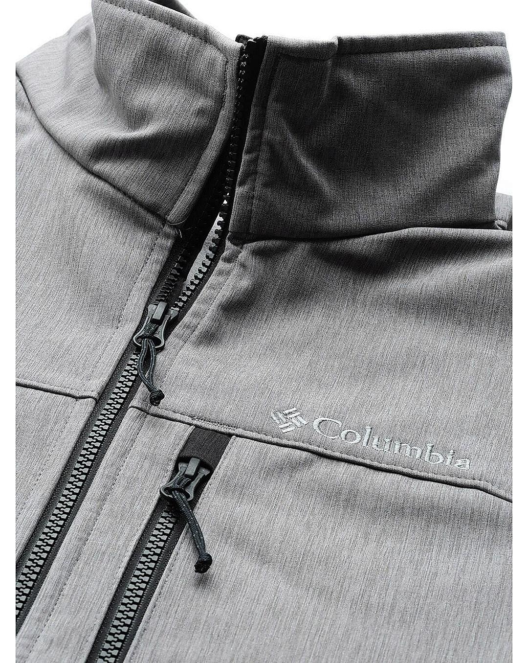 Columbia Mens Grey  Cruiser Valley Softshell  Water and Wind Resistant Jacket