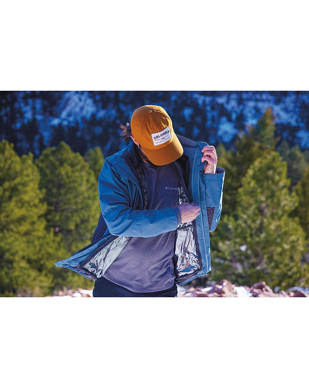 Columbia Mens Green Omni-Heat Reflective Agate Alley Interchange Jacket