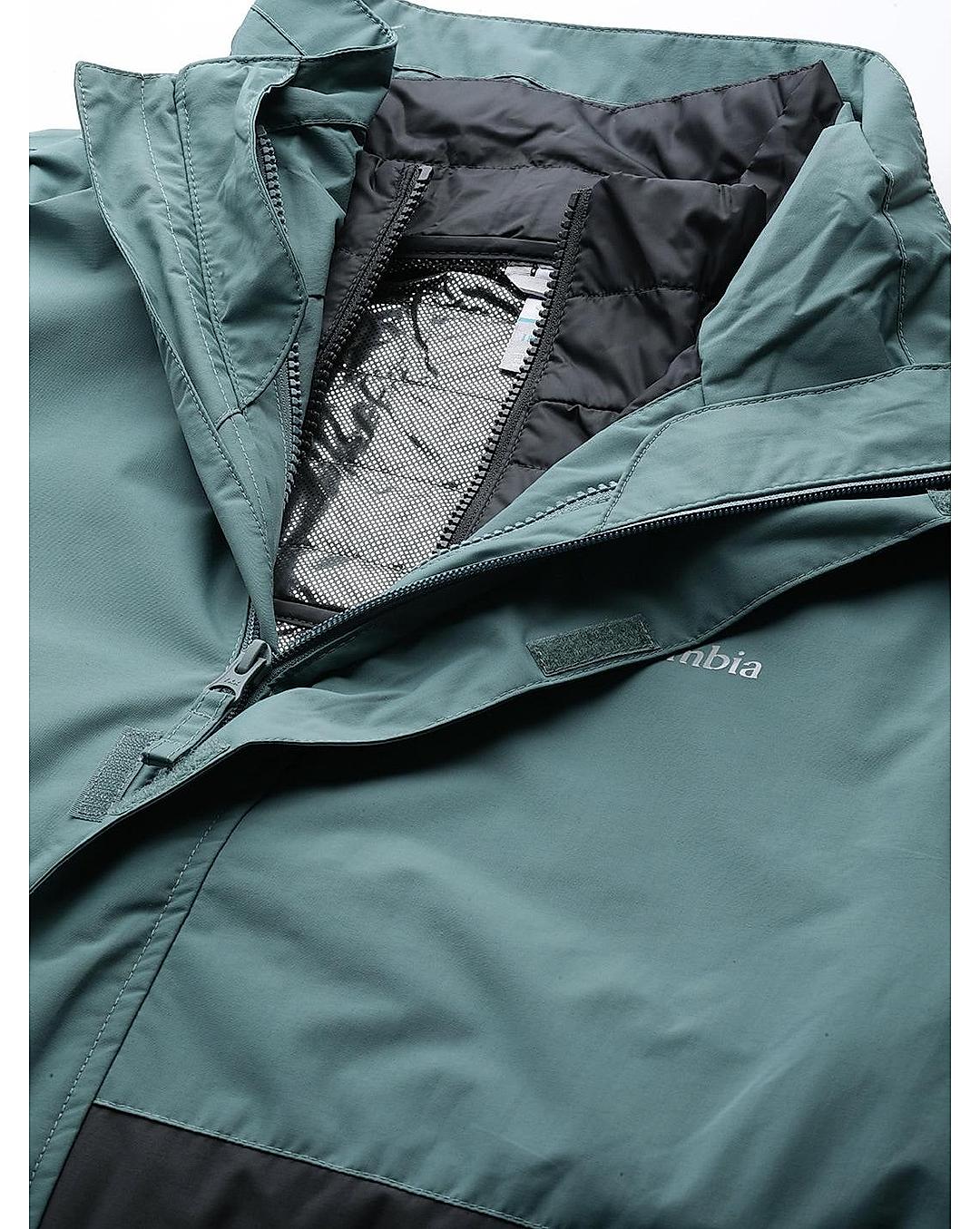 Columbia Mens Green Omni-Heat Reflective Agate Alley Interchange Jacket