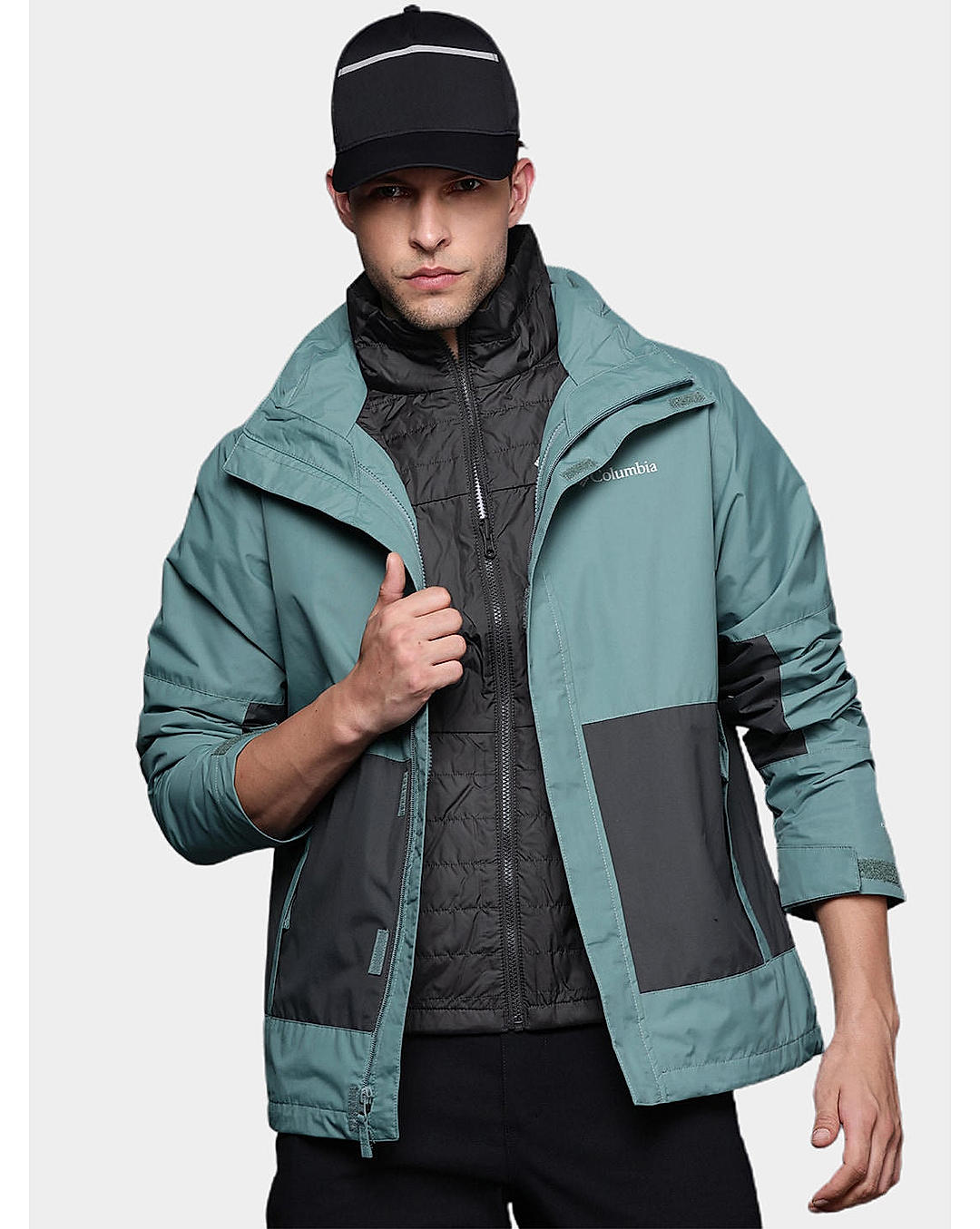 Columbia Mens Green Omni-Heat Reflective Agate Alley Interchange Jacket
