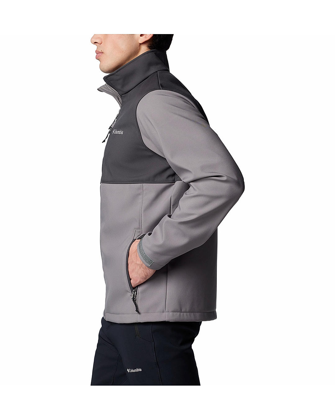 Columbia Mens Grey Omnishield Ascender Softshell  Water and Wind Resistant Jacket