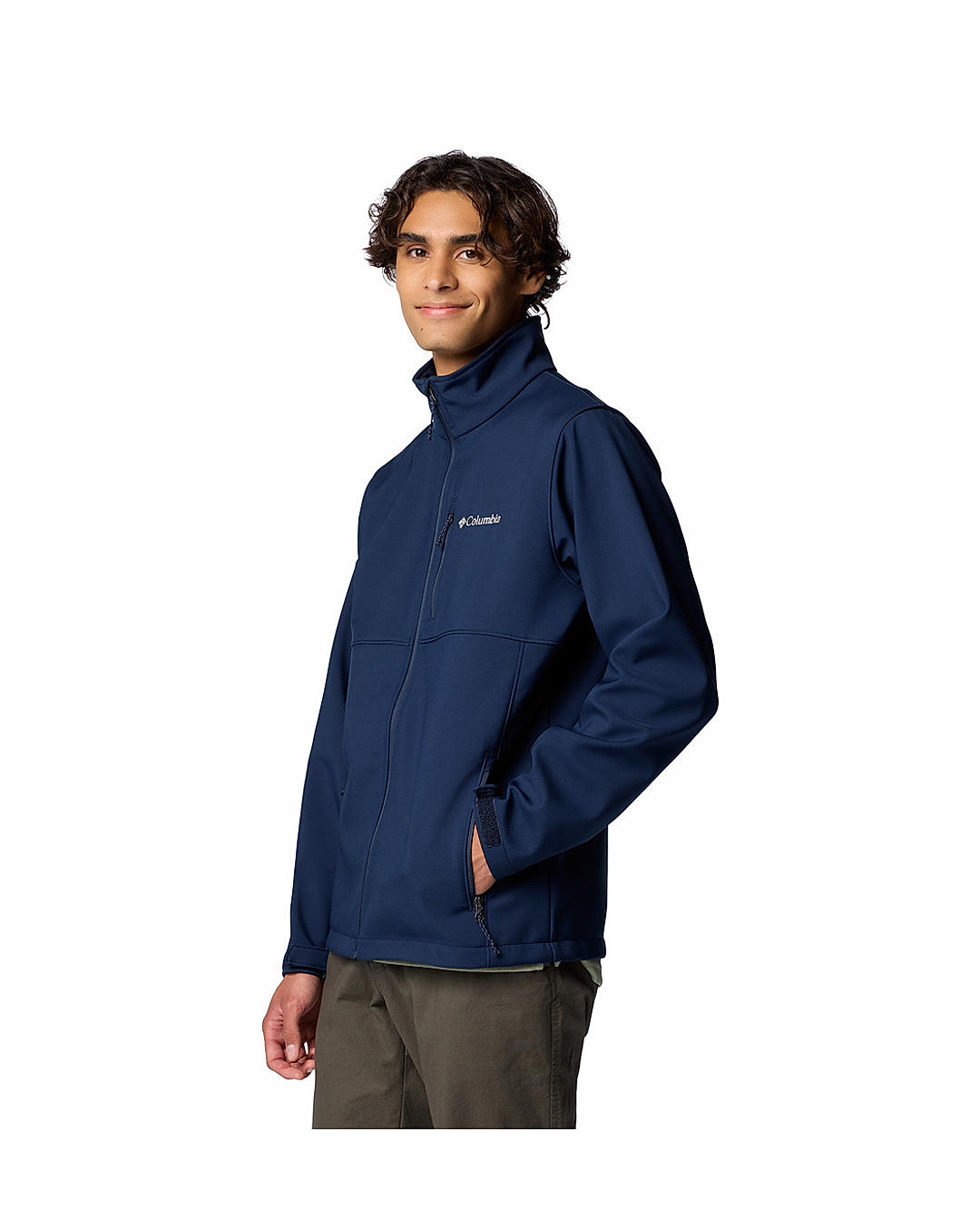 Columbia Mens Navy Omnishield Ascender Softshell  Water and Wind Resistant Jacket