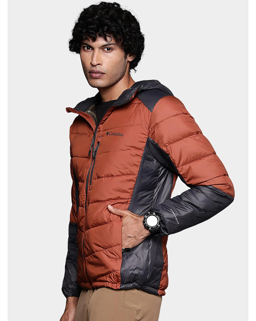Columbia Mens Orange Omni-Heat Infinity Labyrinth Loop Jacket
