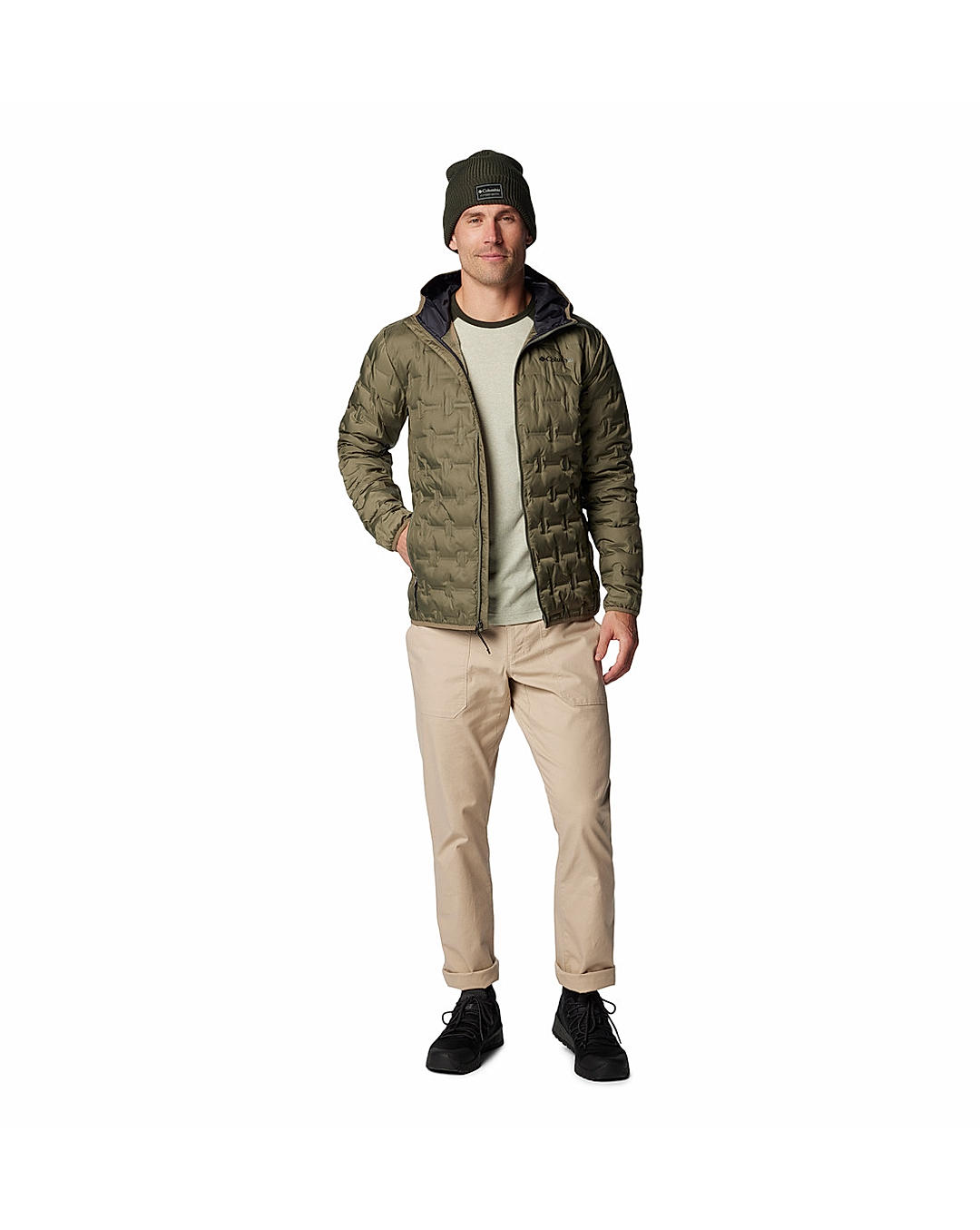Columbia Mens Olive Omni-Heat Reflective Delta Ridge II Down Jacket