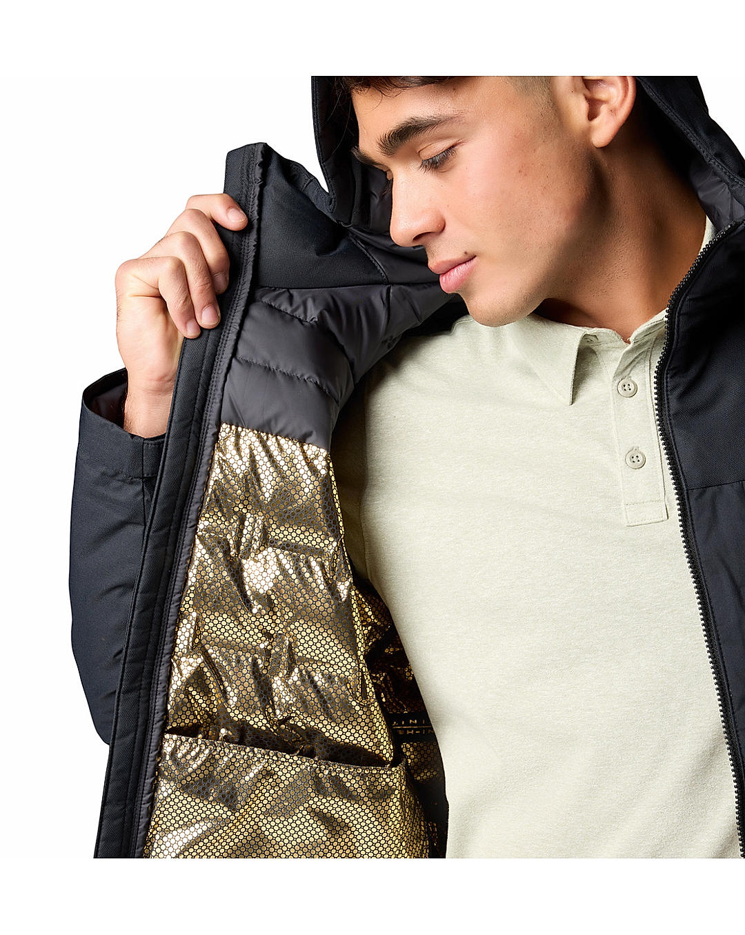 Columbia Mens Black Omni-Heat Infinity Grand Trek III Down Jacket