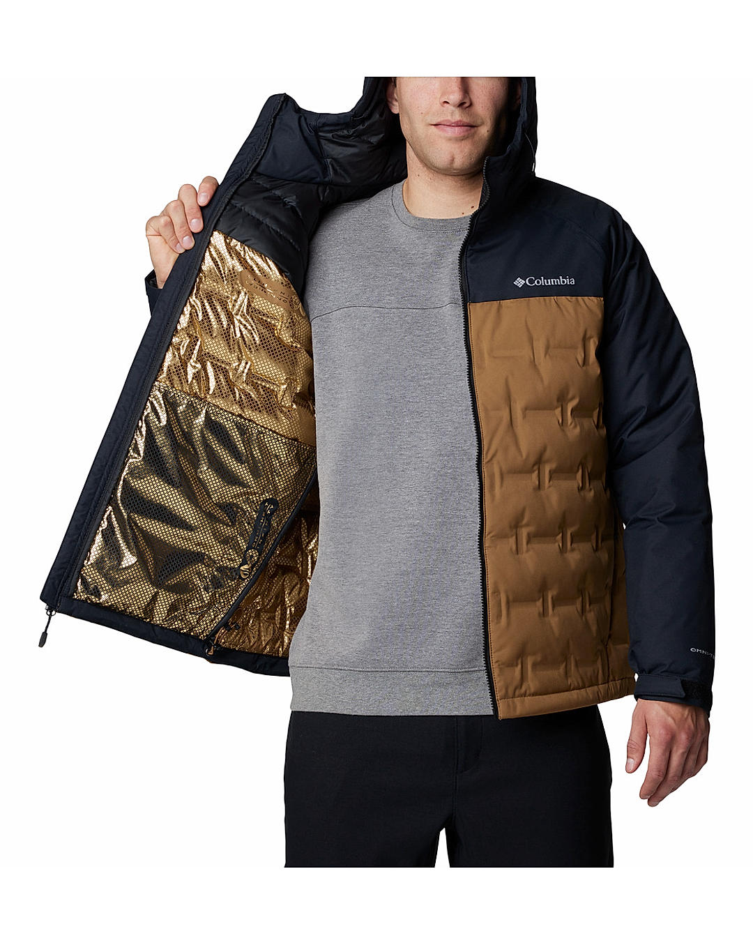 Columbia Mens Mustard Omni-Heat Infinity Grand Trek III Down Jacket