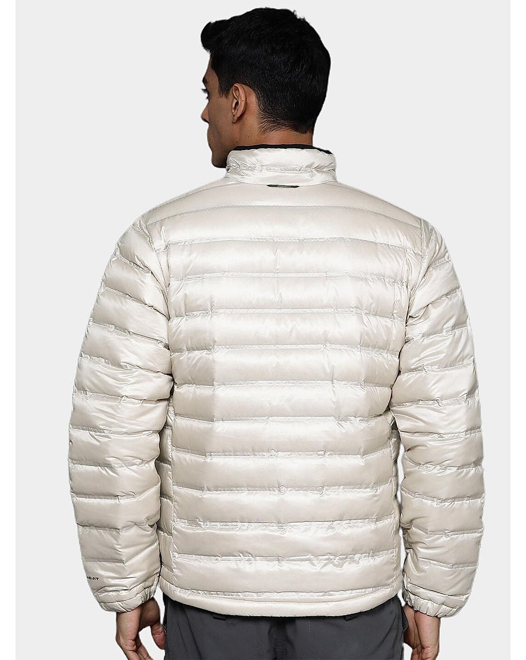 Columbia Mens Beige Omni-Heat Infinity Pebble Peak Down Jacket