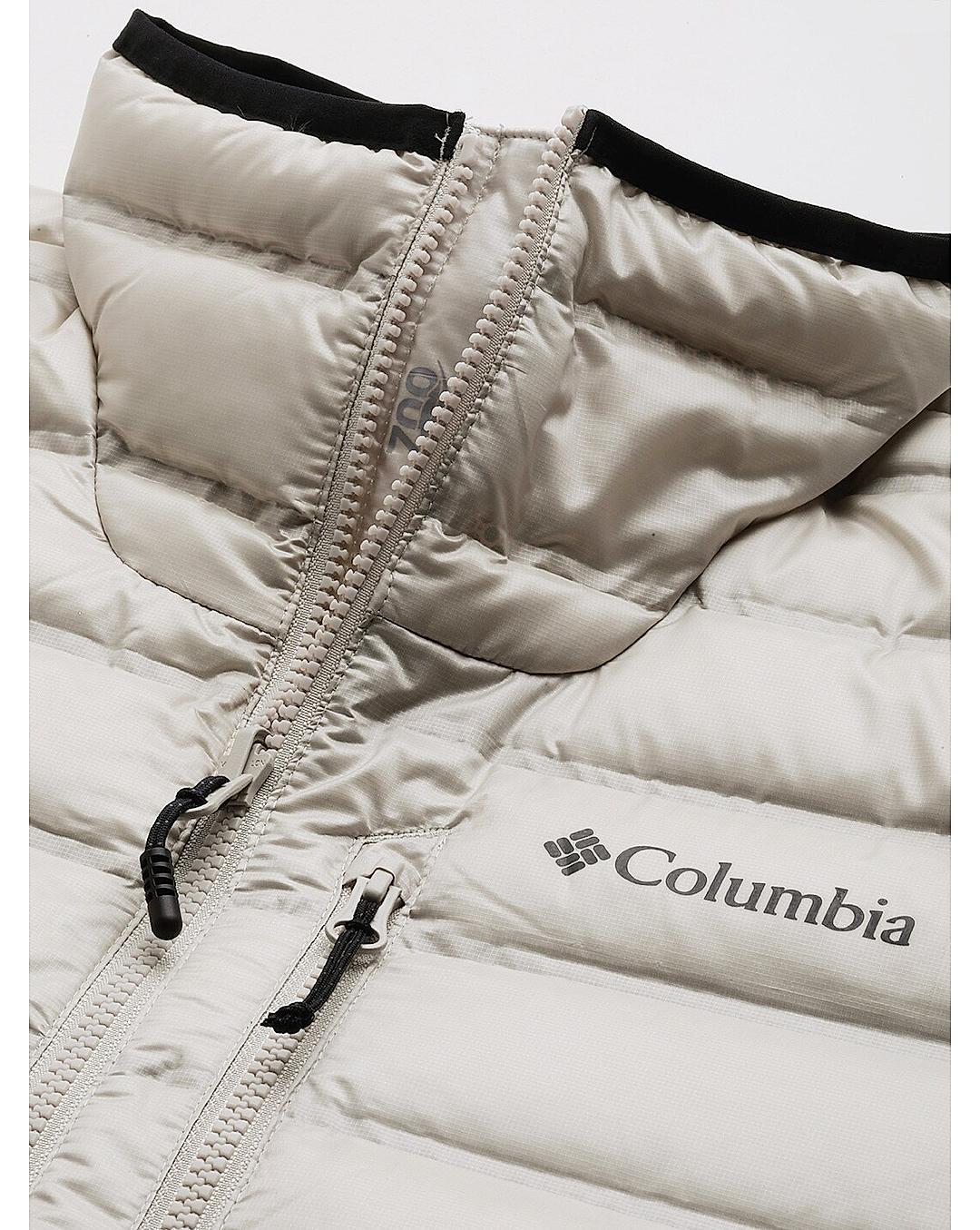 Columbia Mens Beige Omni-Heat Infinity Pebble Peak Down Jacket