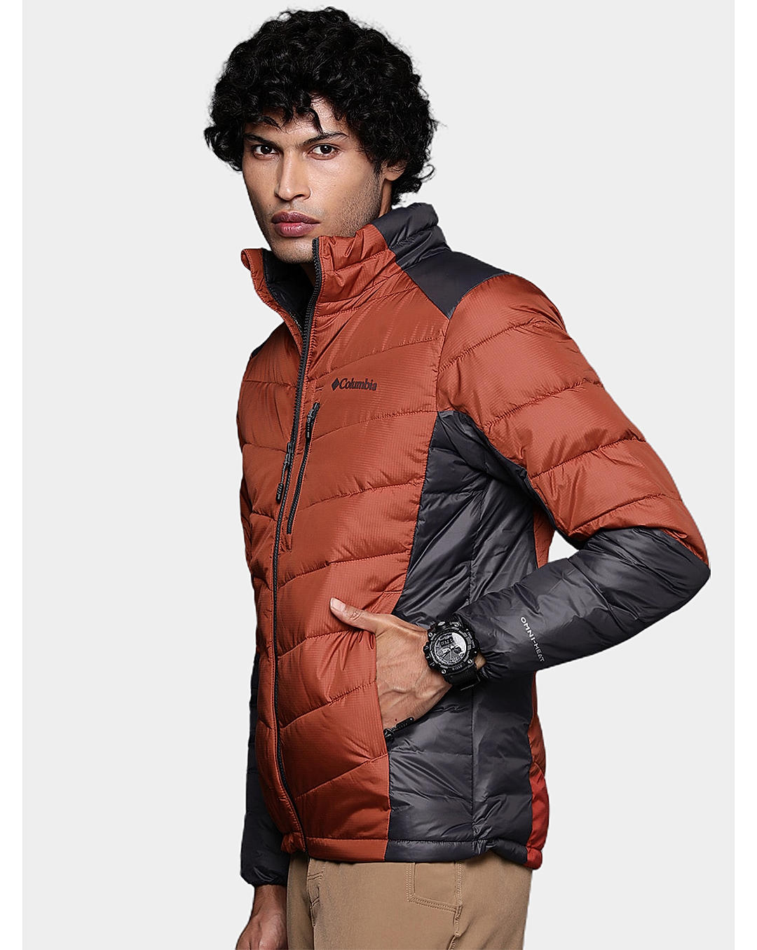 Columbia Mens Orange Omni-Heat Infinity Labyrinth Loop Jacket