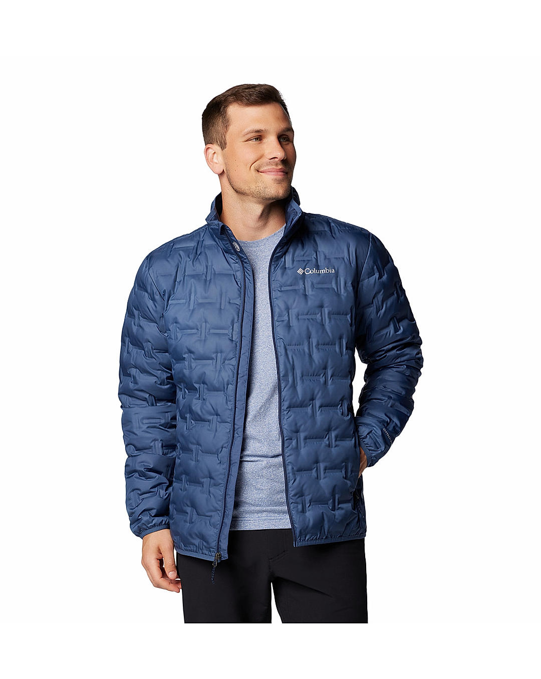 Columbia Mens Blue Omni-Heat Reflective Delta Ridge II Down Jacket