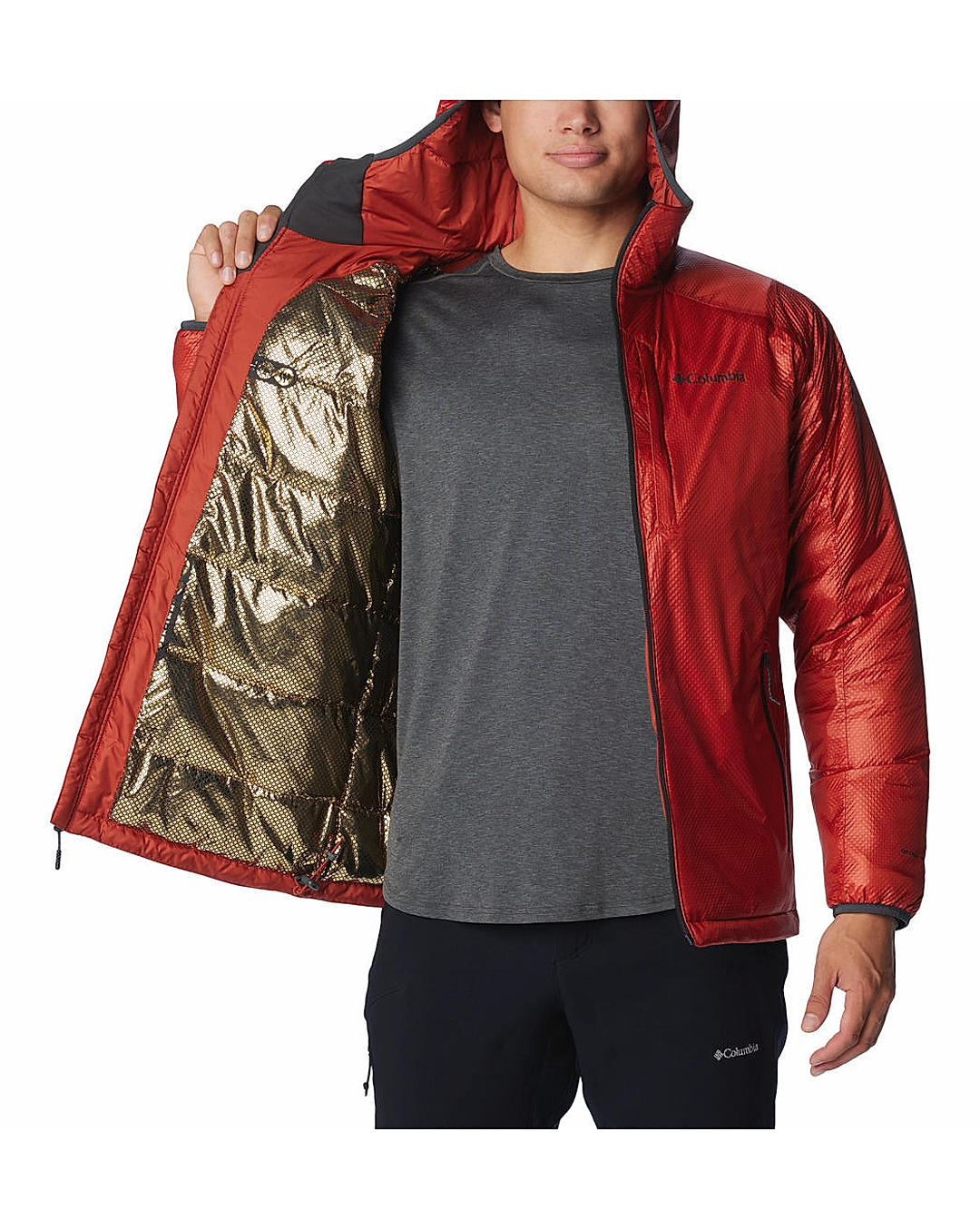Columbia Mens Orange Omni-Heat Infinity Arch Rock Double Wall Elite Jacket