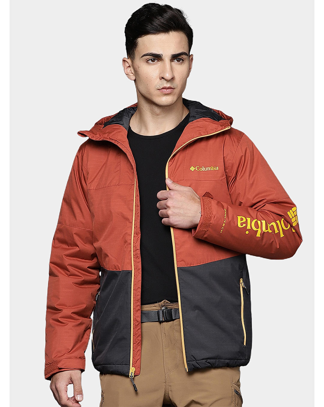 Columbia Mens Orange Omni-Heat Reflective Point Park Insulated Jacket