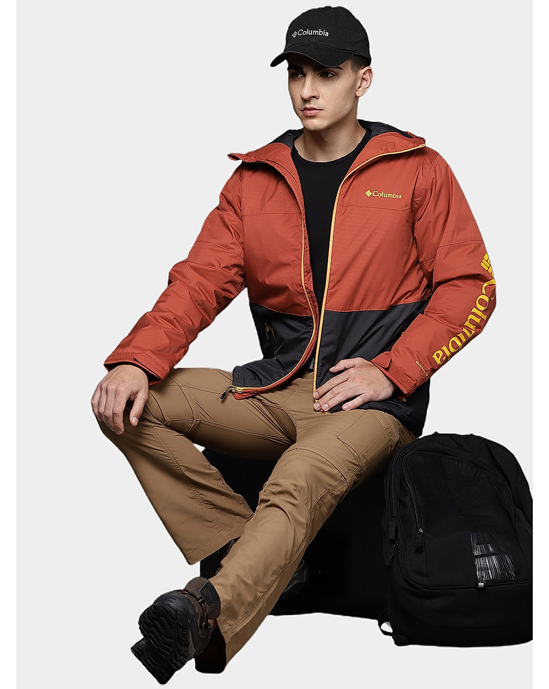 Columbia Mens Orange Omni-Heat Reflective Point Park Insulated Jacket