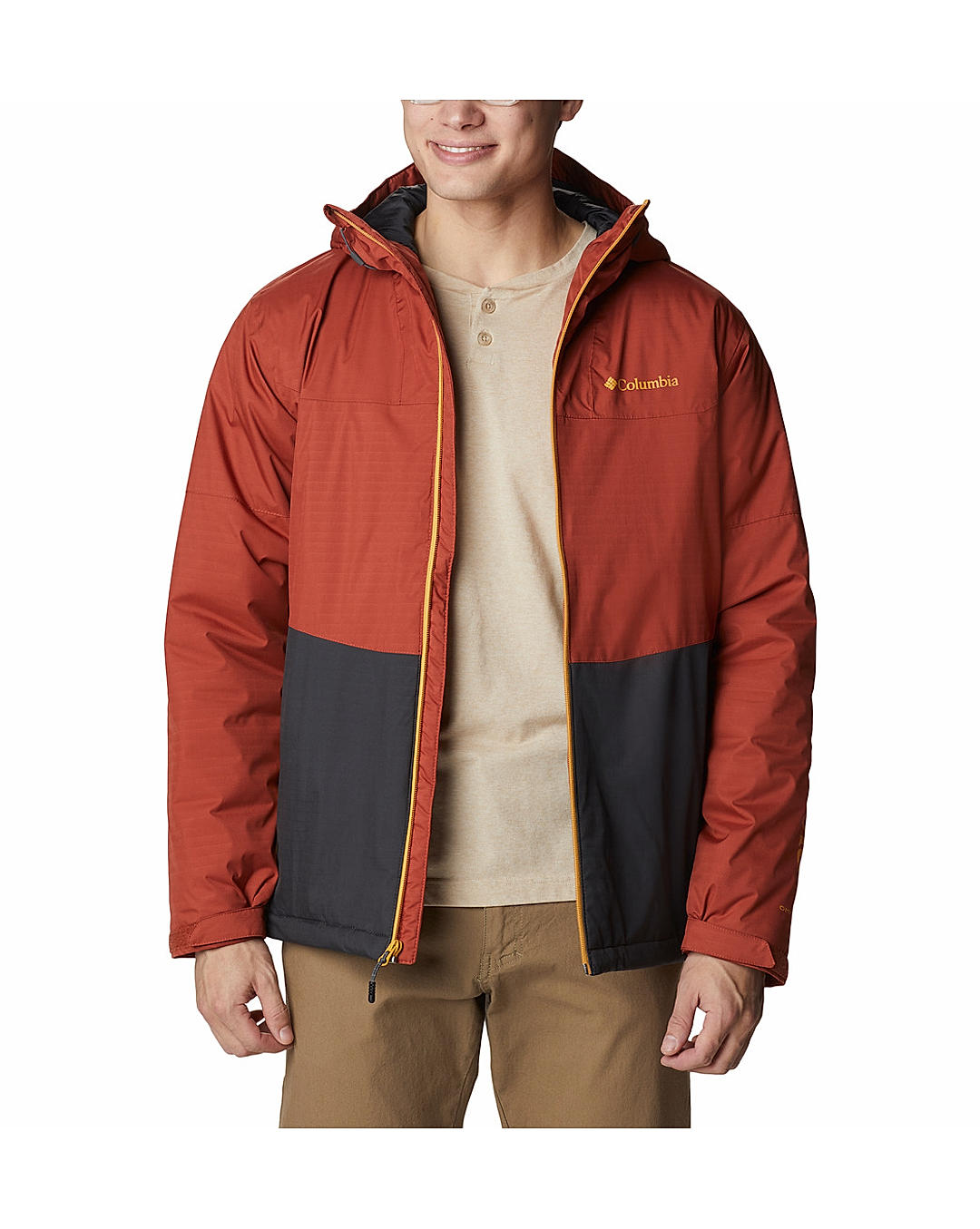 Columbia Mens Orange Omni-Heat Reflective Point Park Insulated Jacket