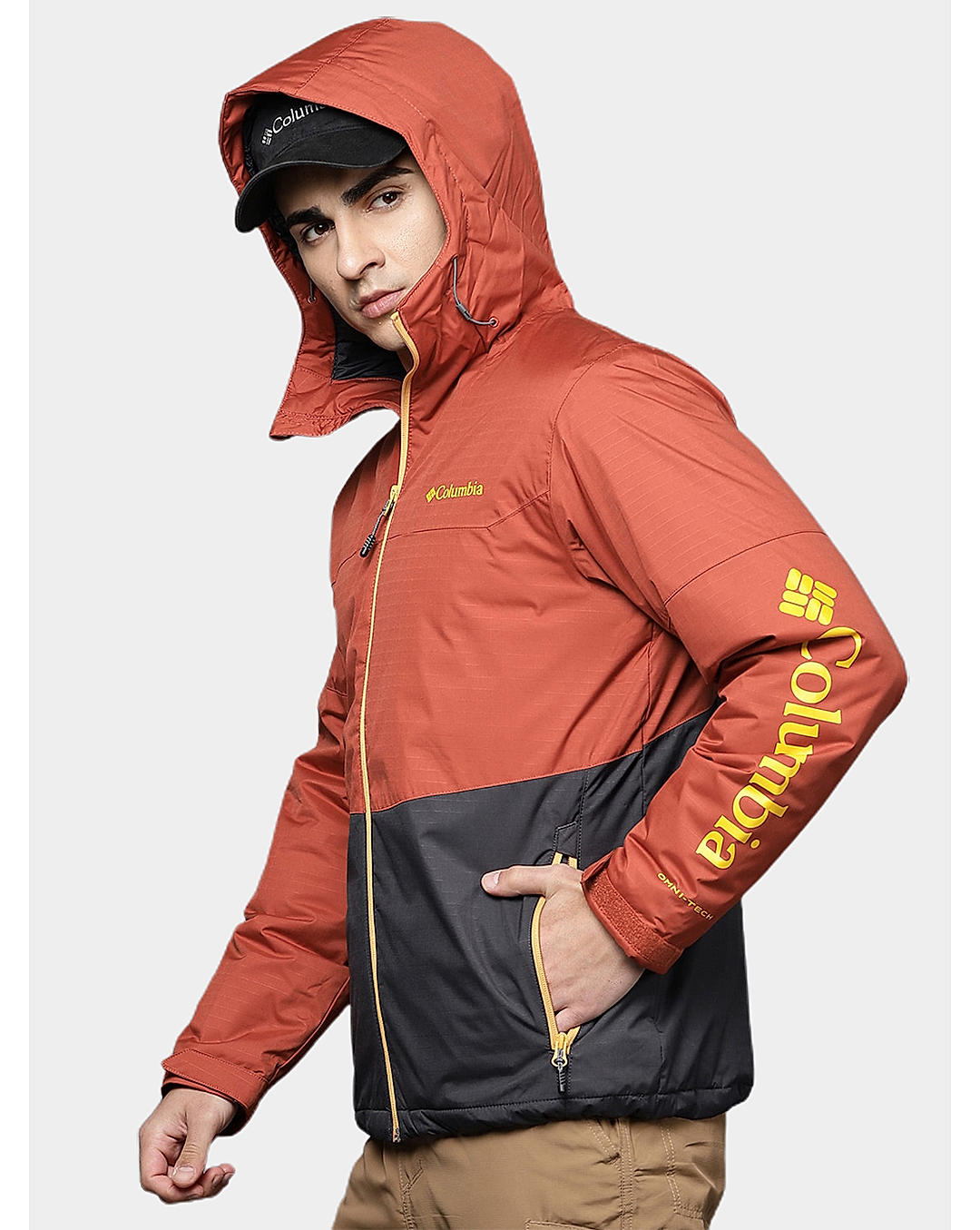 Columbia Mens Orange Omni-Heat Reflective Point Park Insulated Jacket
