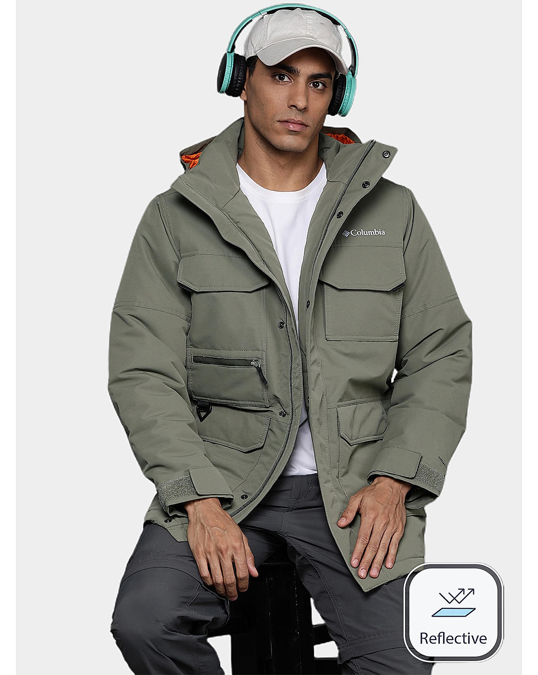 Columbia Mens Green Omni-Heat Infinity Landroamer Parka Jacket