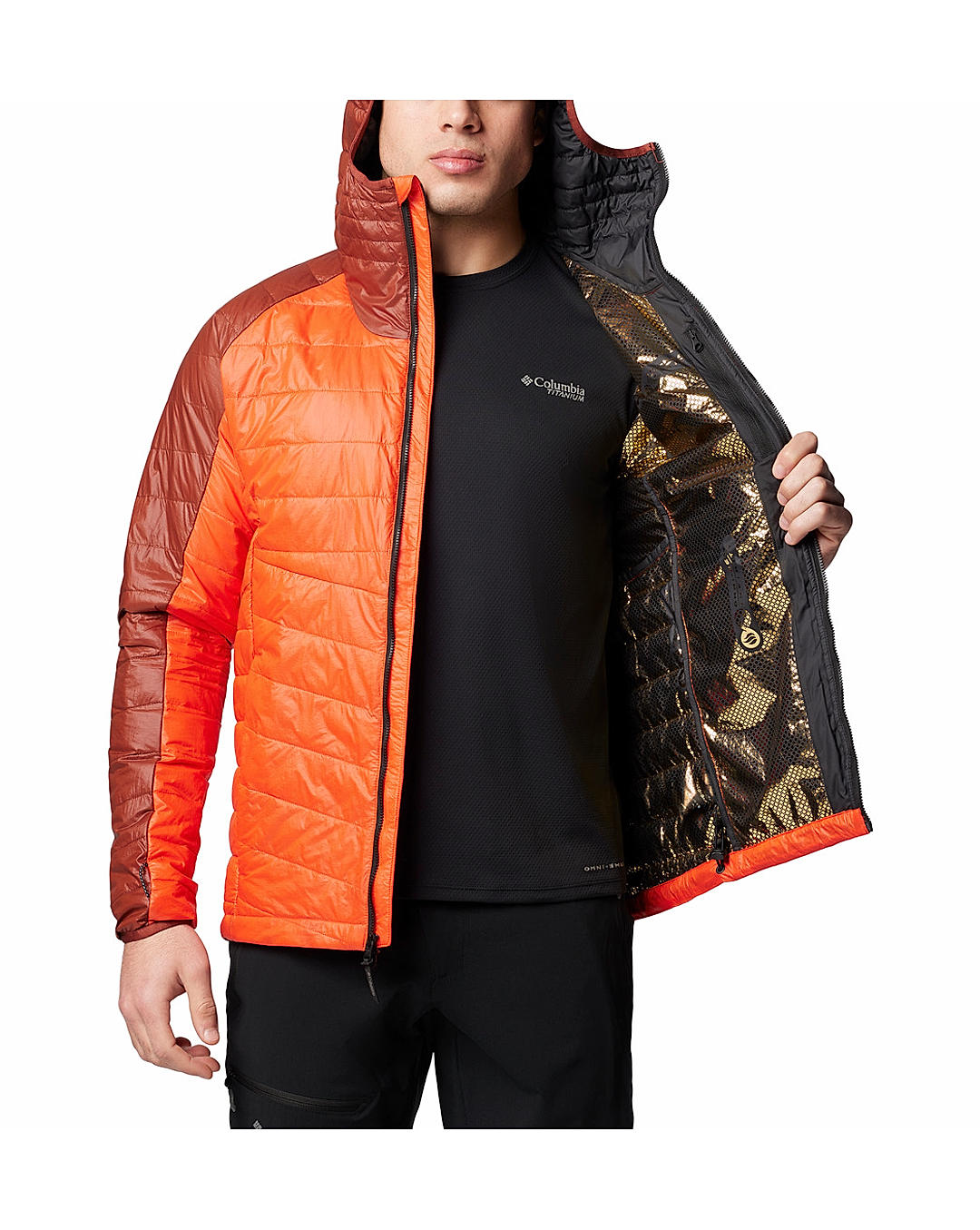 Columbia Mens Orange Omni-Heat Infinity Platinum Peak II Jacket