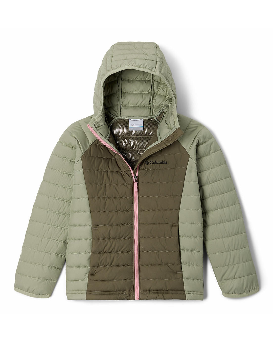 Columbia Kids Girls Olive Omni-Heat Reflective Powder Lite  Jacket