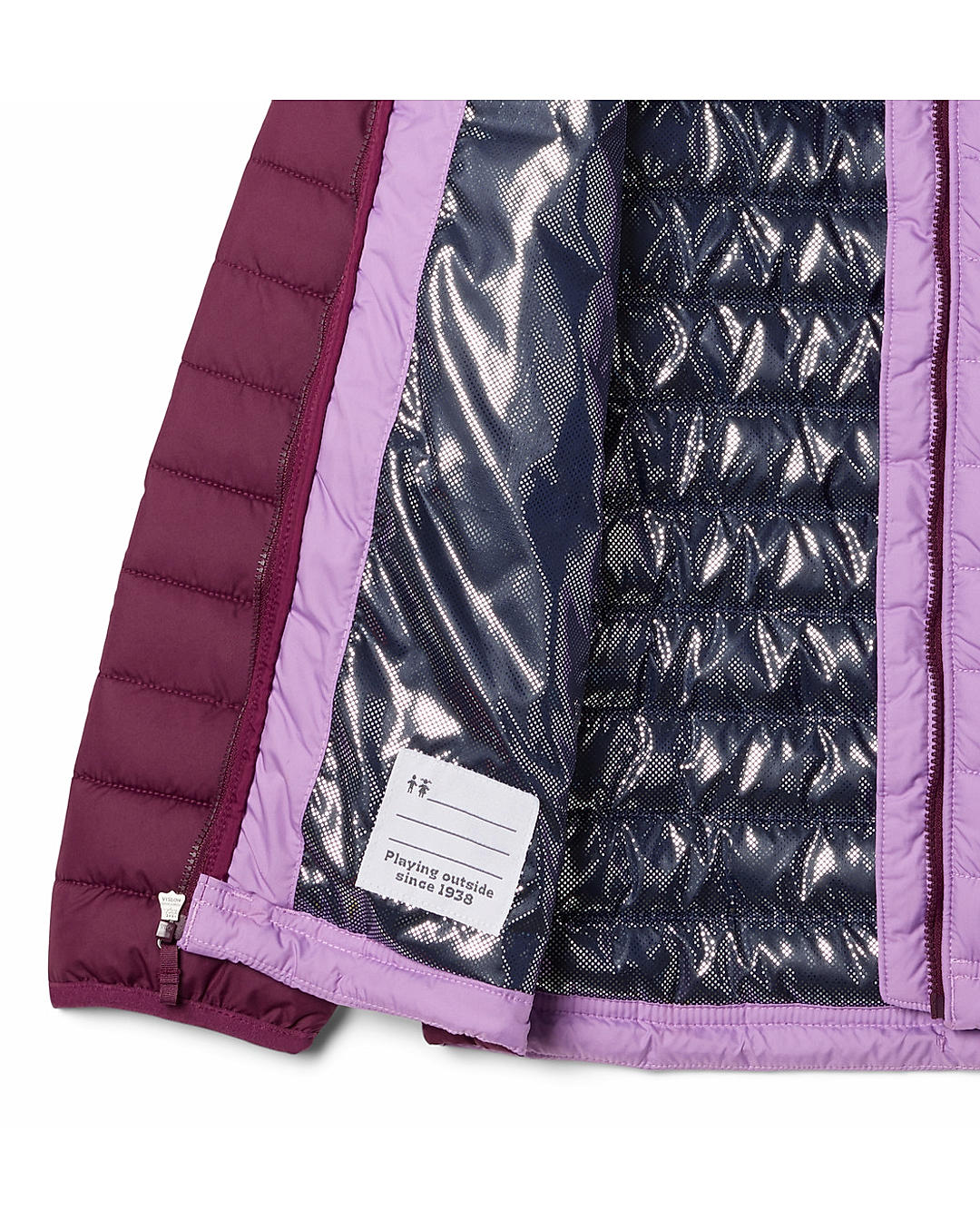 Columbia Kids Girls Purple Omni-Heat Reflective Powder Lite  Jacket