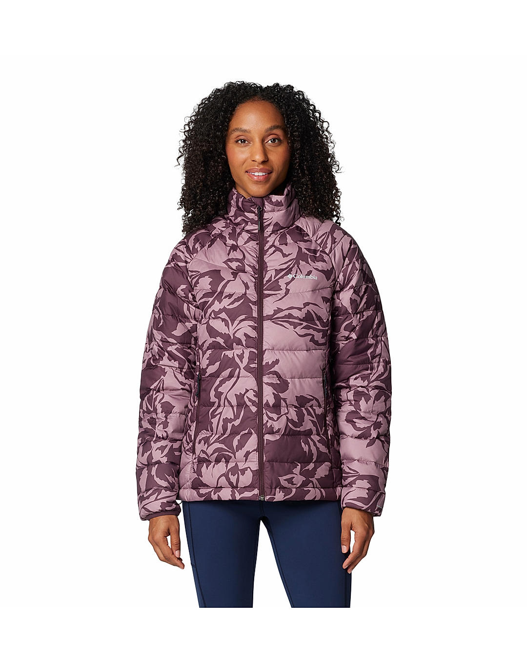 Buy Columbia Womens Purple Omni Heat Reflective Powder Lite Ii Printed Full Zip Jacket Online at Adventuras 535605