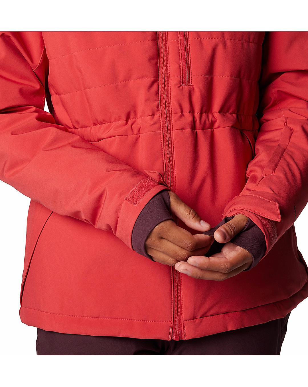 Columbia Womens Red Omni-Heat Reflective Powdered Peak Insulated Jacket
