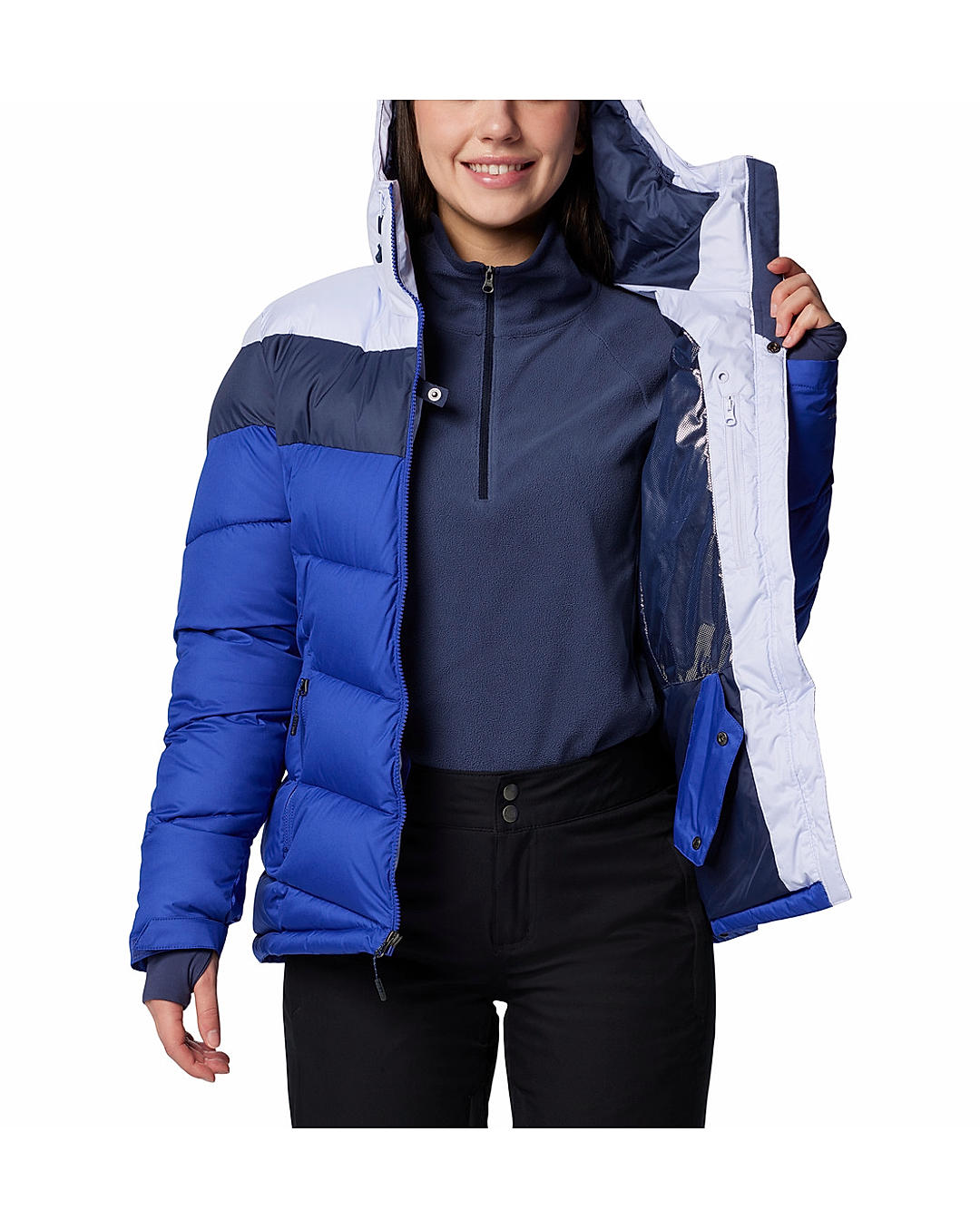 Columbia Womens Blue Omni-Heat Reflective Abbott Peak II Insulated Jacket