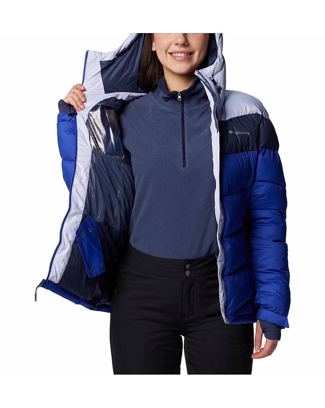 Columbia Womens Blue Omni-Heat Reflective Abbott Peak II Insulated Jacket