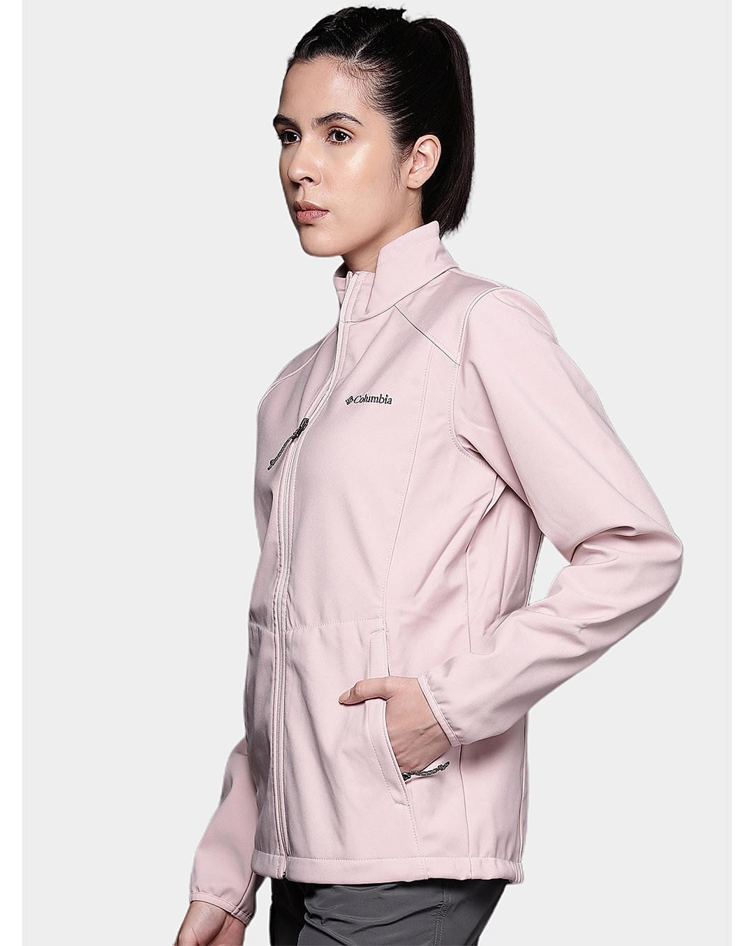 Columbia Womens Pink  Kruser Ridge II Softshell Water and Wind Resistant Jacket