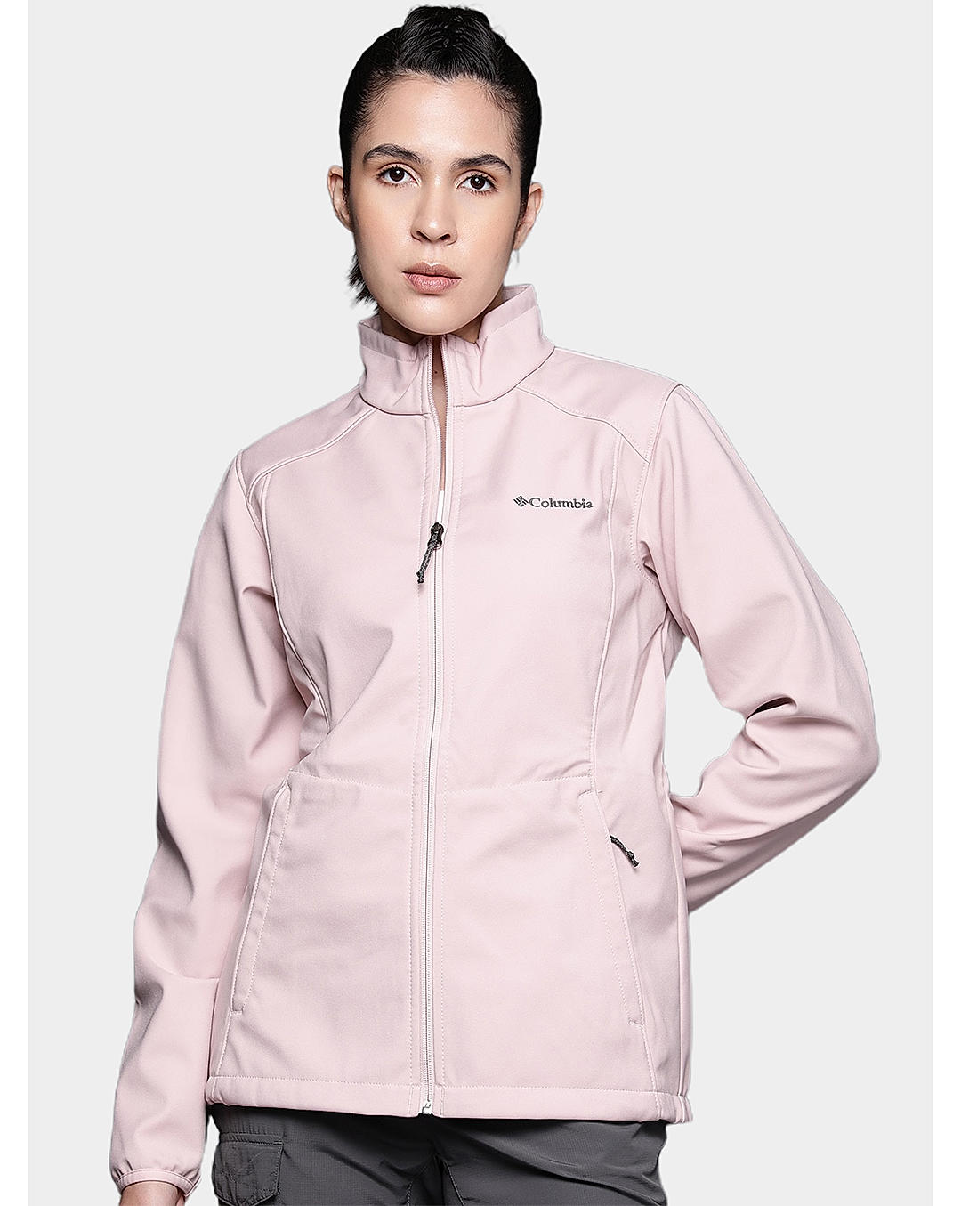 Columbia Womens Pink  Kruser Ridge II Softshell Water and Wind Resistant Jacket