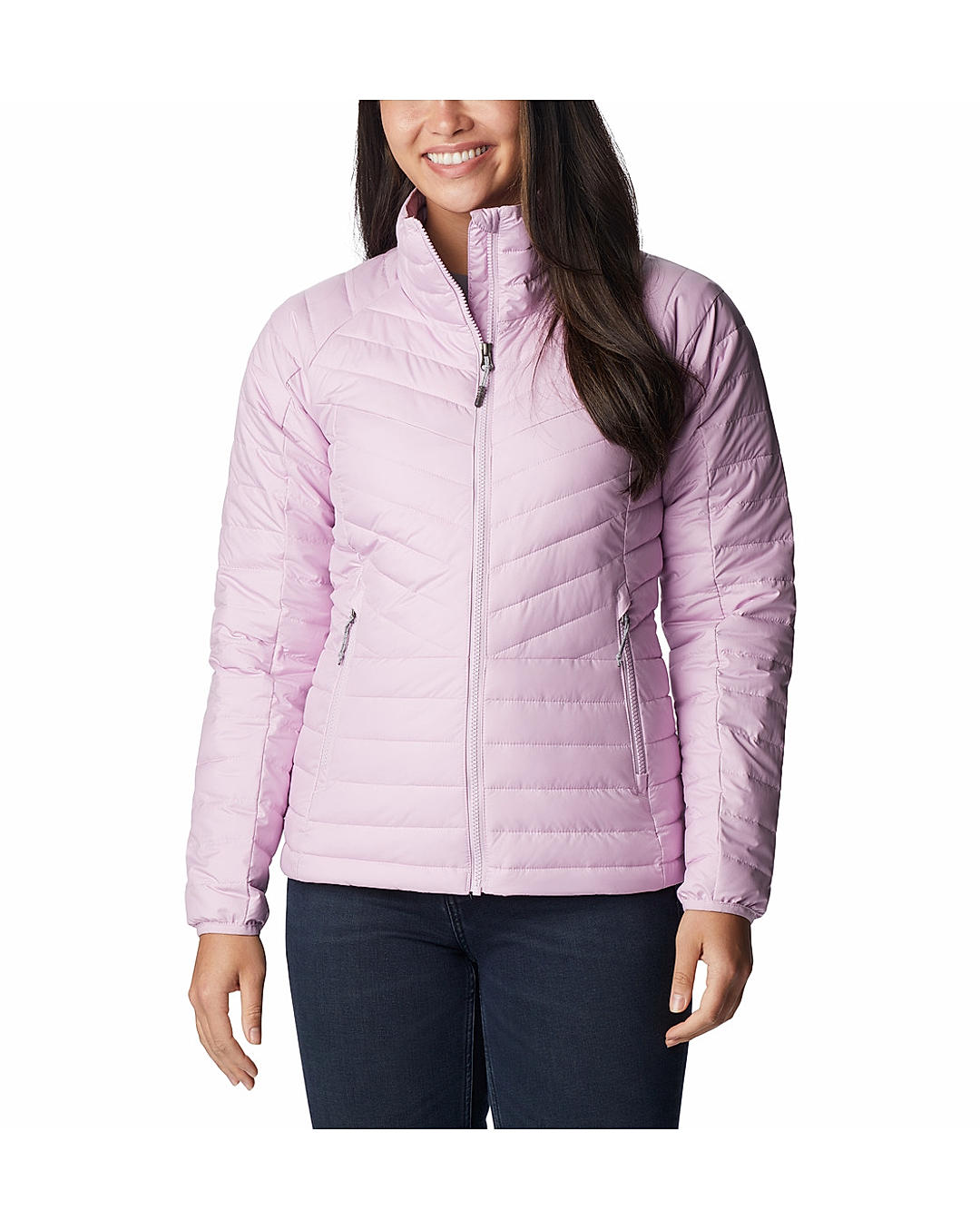 Columbia Womens Purple Omni-Heat Reflective Powder Lite II Full Zip Jacket