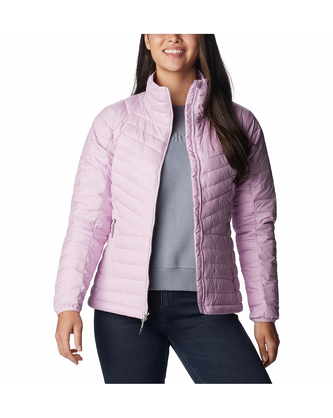 Columbia Womens Purple Omni-Heat Reflective Powder Lite II Full Zip Jacket