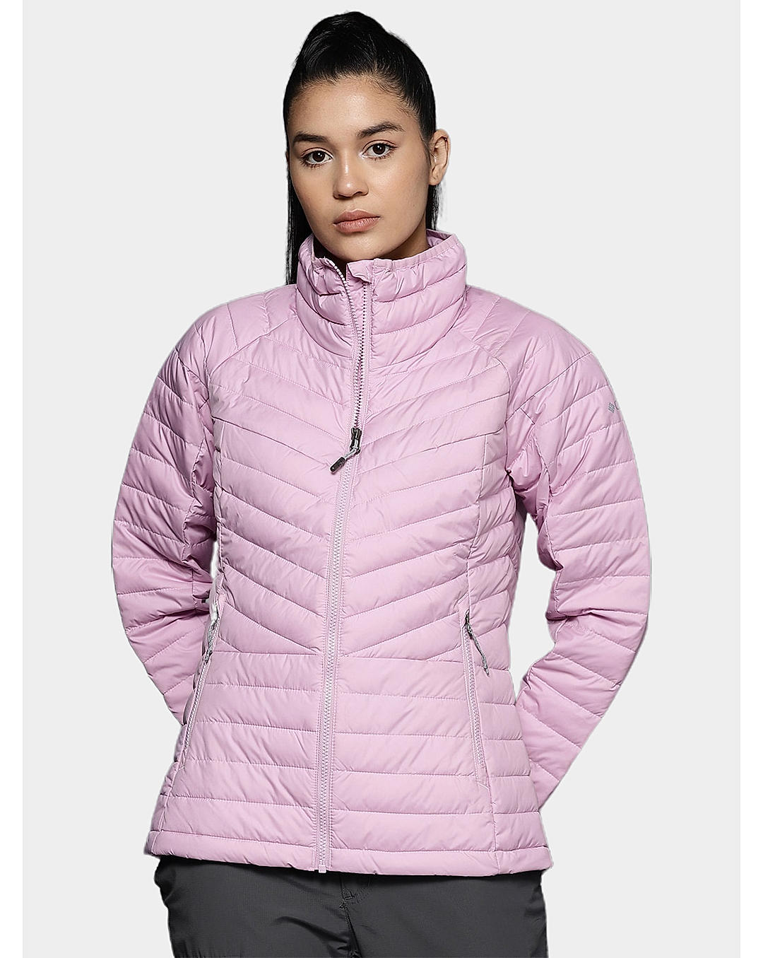 Columbia Womens Purple Omni-Heat Reflective Powder Lite II Full Zip Jacket