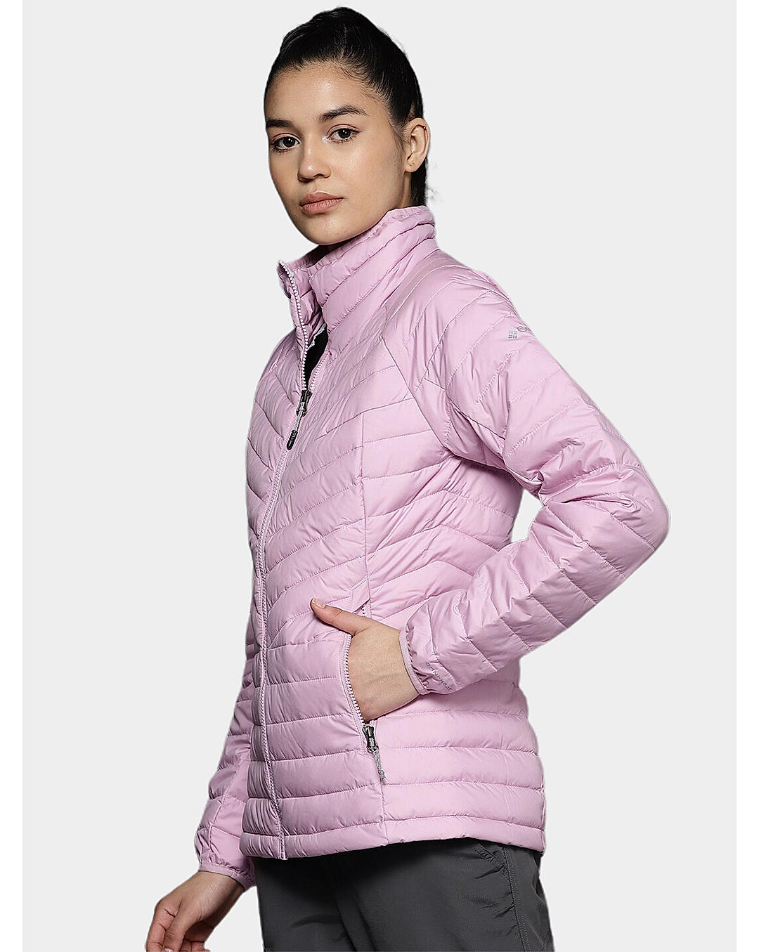 Columbia Womens Purple Omni-Heat Reflective Powder Lite II Full Zip Jacket