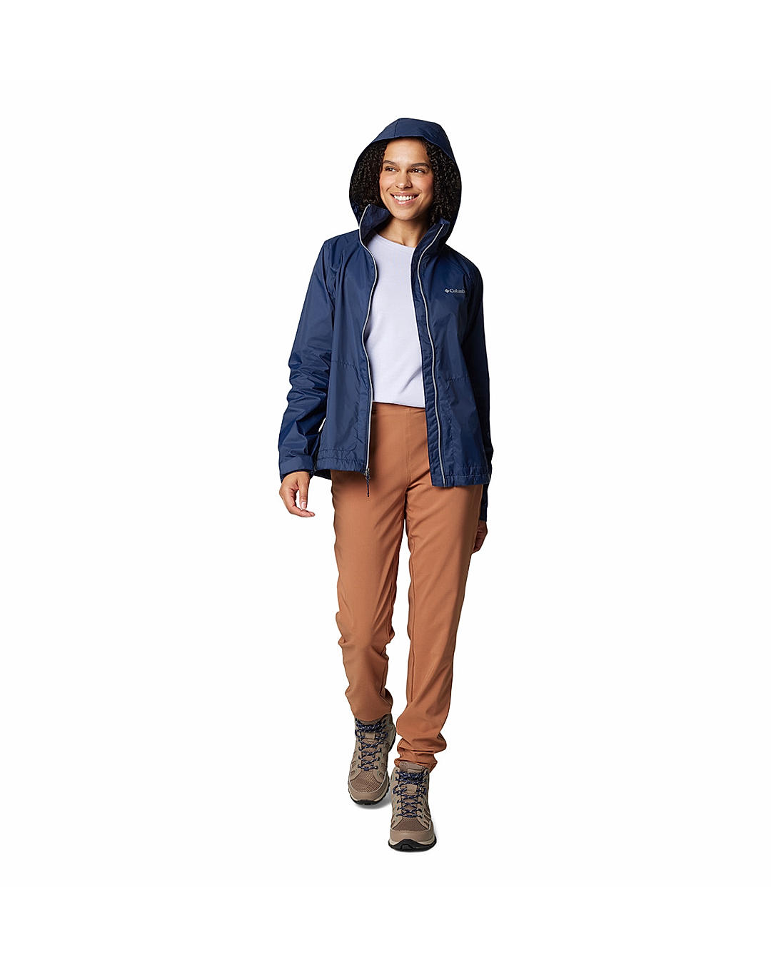 Columbia Womens Navy Omni-Shield Switchback IV Water Repellent Jacket