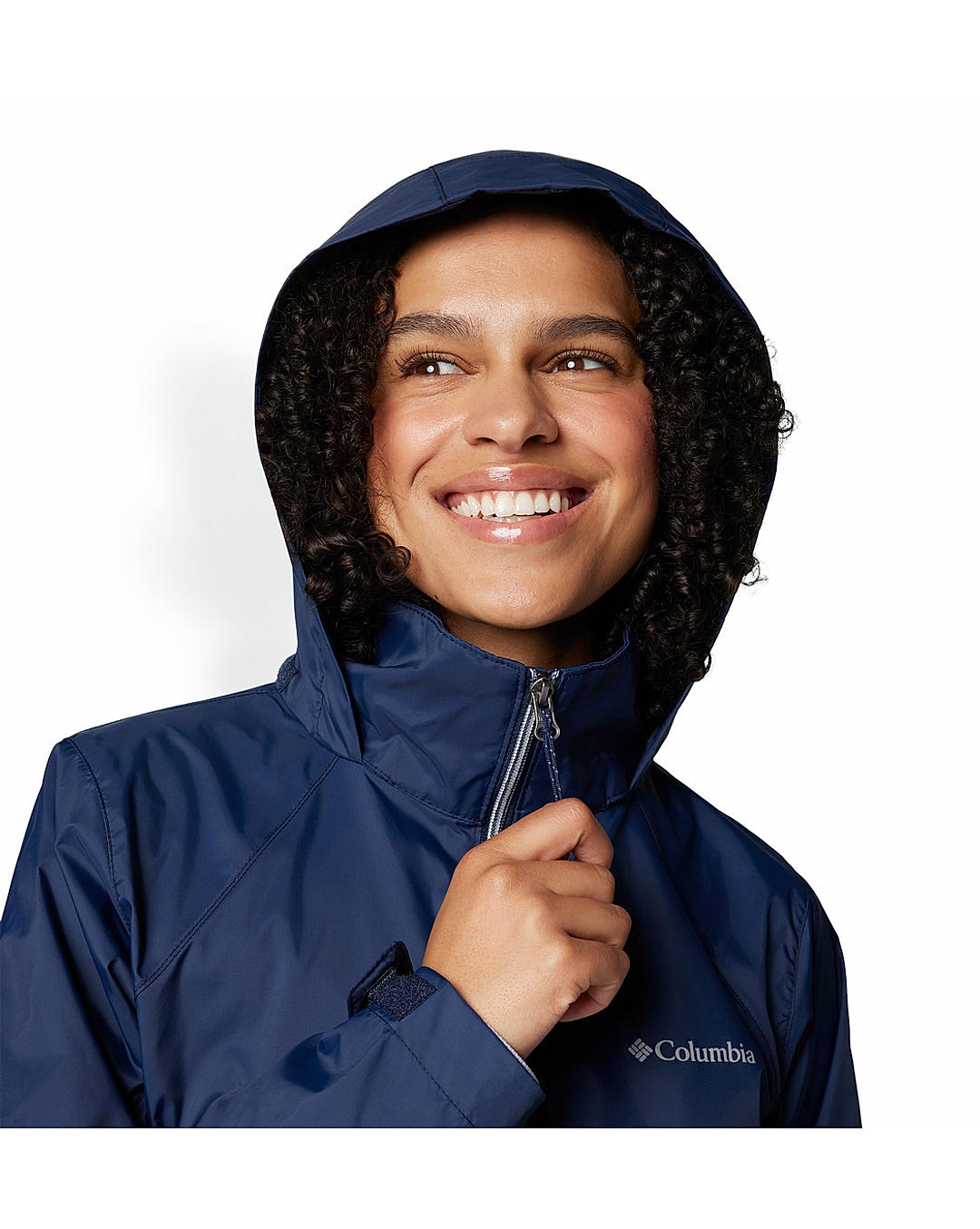 Columbia Womens Navy Omni-Shield Switchback IV Water Repellent Jacket