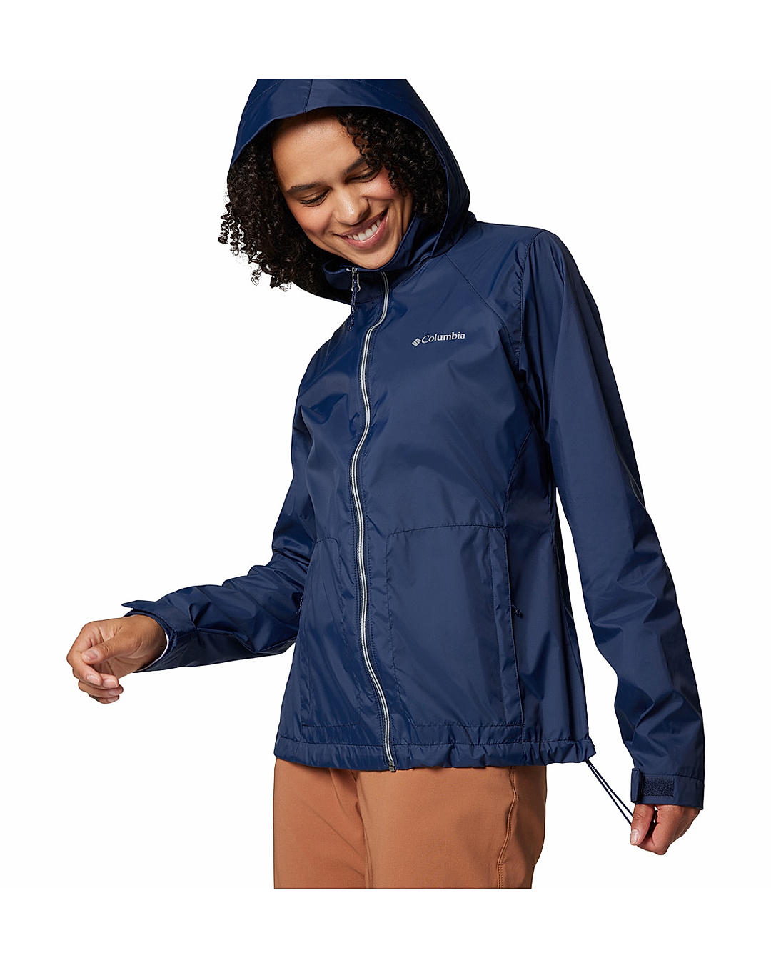 Columbia Womens Navy Omni-Shield Switchback IV Water Repellent Jacket
