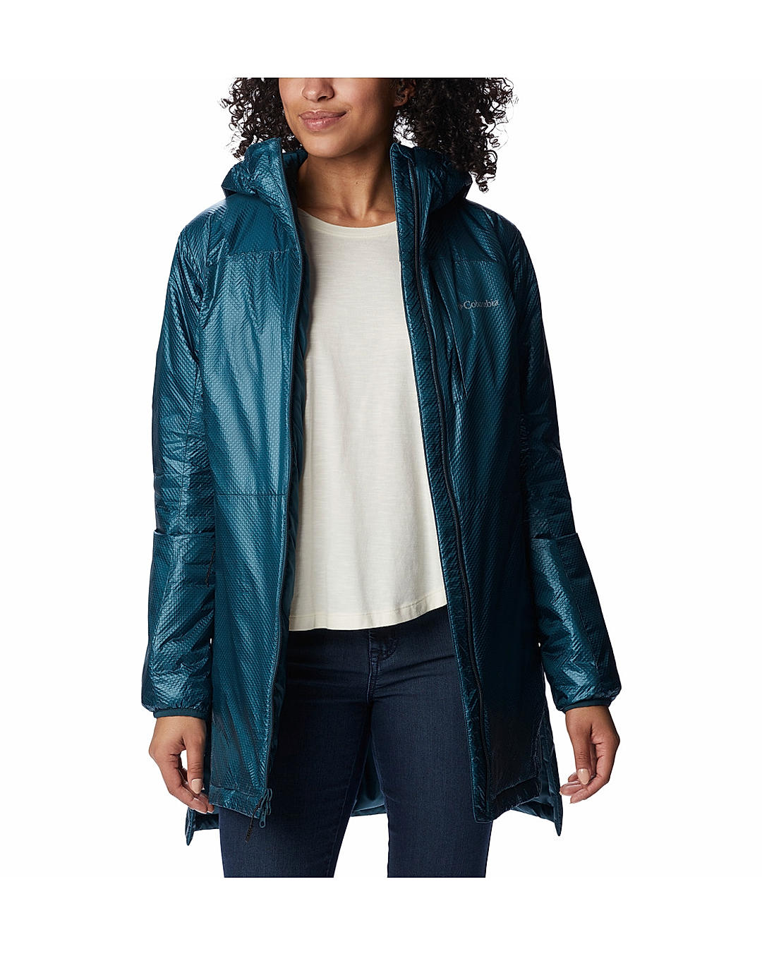 Columbia Womens Navy Omni-Heat Infinity Arch Rock Double Wall Elite Mid Jacket