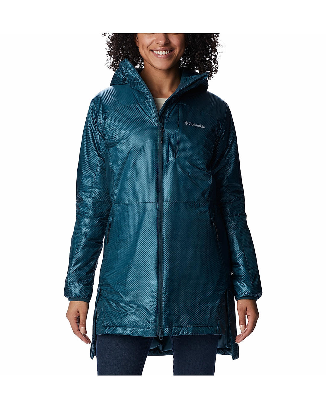 Columbia Womens Navy Omni-Heat Infinity Arch Rock Double Wall Elite Mid Jacket
