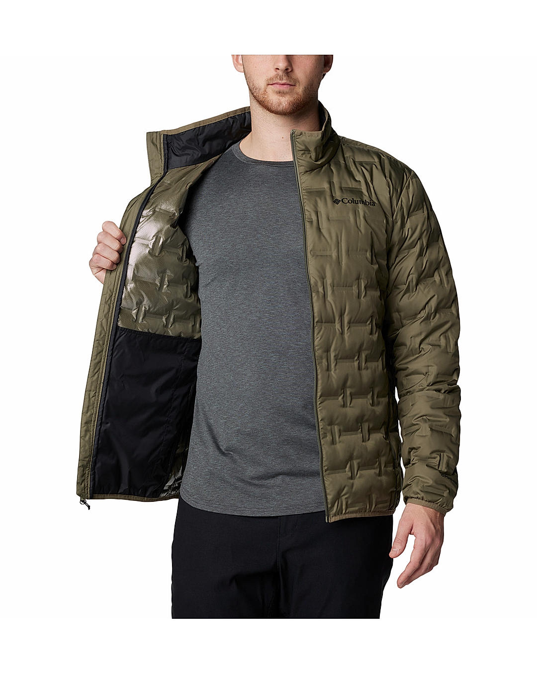 Columbia Mens Green Omni-Heat Reflective Delta Ridge II Down Jacket