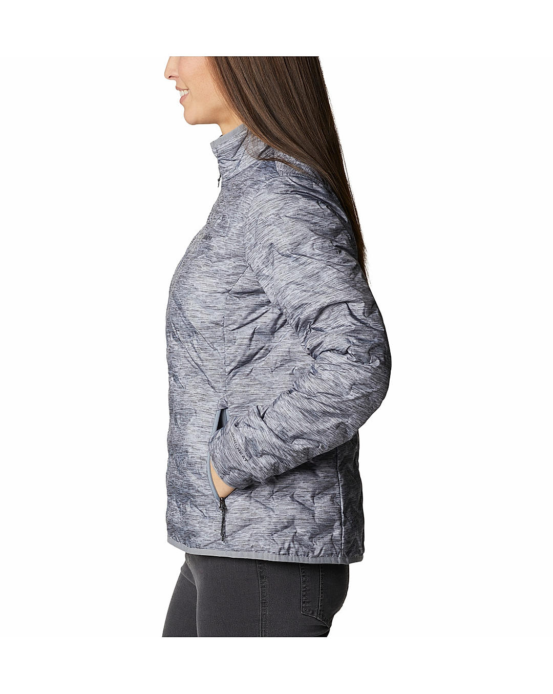 Columbia Womens Grey Omni-Heat Reflective Delta Ridge Down Jacket