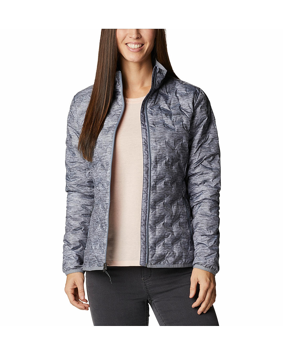 Columbia Womens Grey Omni-Heat Reflective Delta Ridge Down Jacket