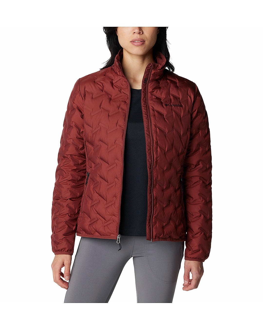 Columbia Womens Red Omni-Heat Reflective Delta Ridge Down Jacket