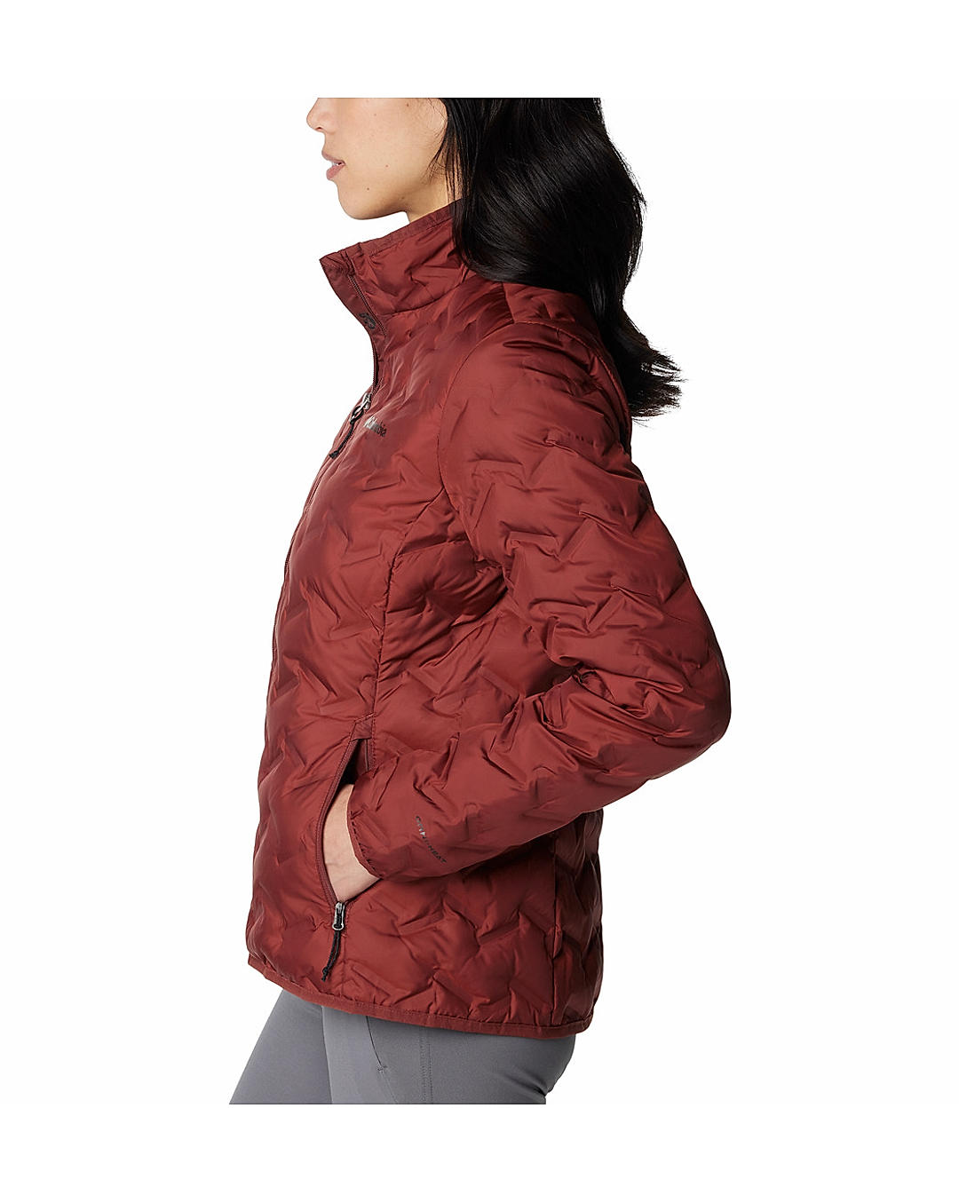 Columbia Womens Red Omni-Heat Reflective Delta Ridge Down Jacket
