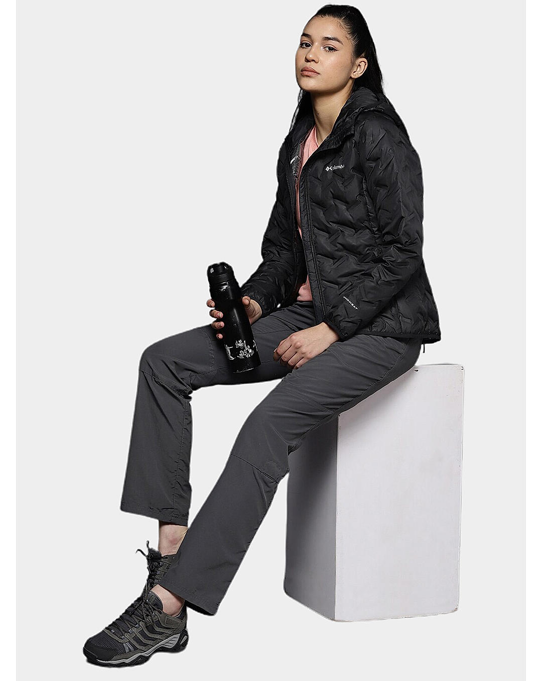 Columbia Womens Black Omni-Heat Reflective Delta Ridge Down Jacket