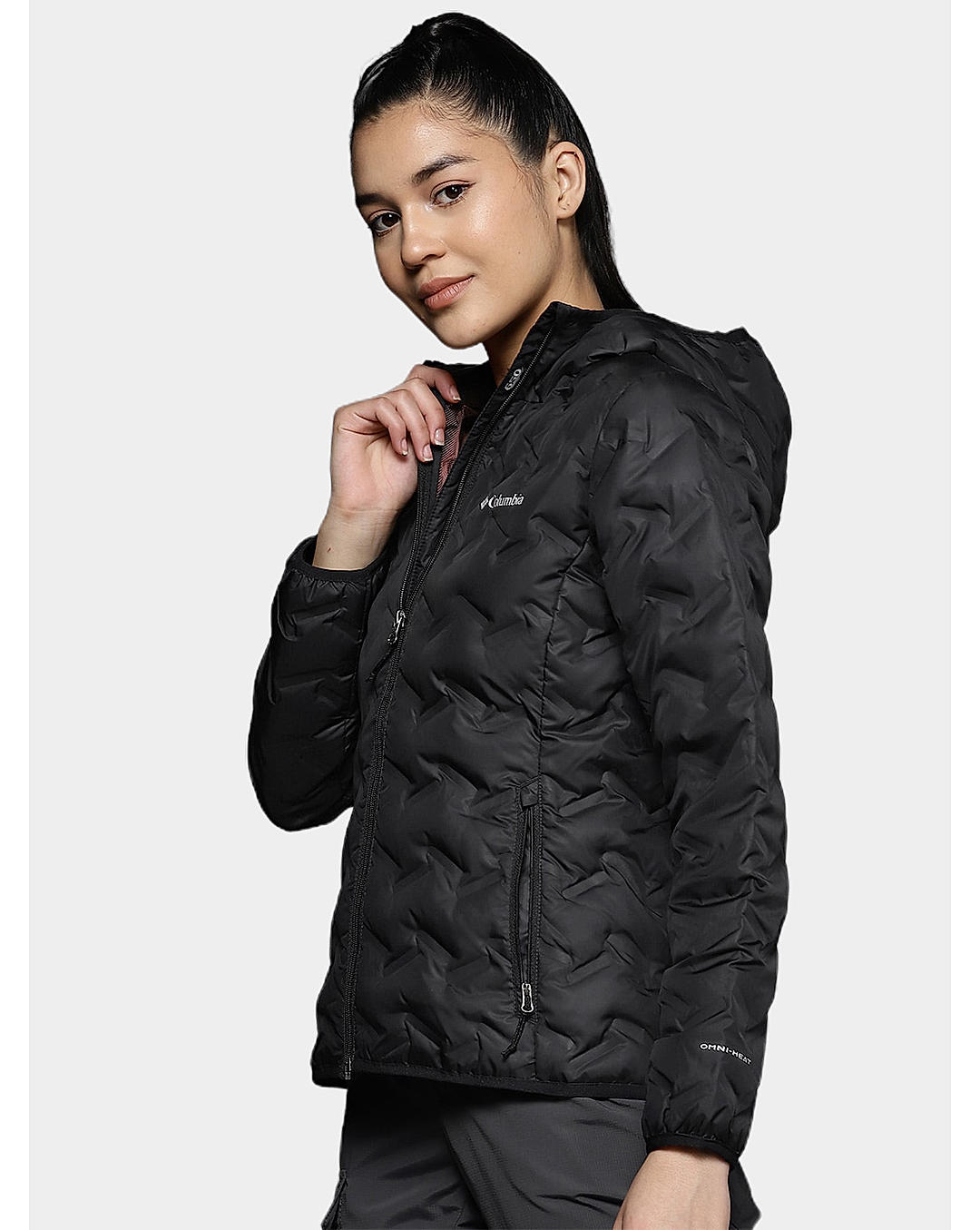 Columbia Womens Black Omni-Heat Reflective Delta Ridge Down Jacket