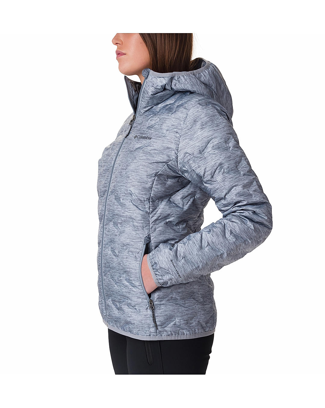 Columbia Womens Grey Omni-Heat Reflective Delta Ridge Down Jacket