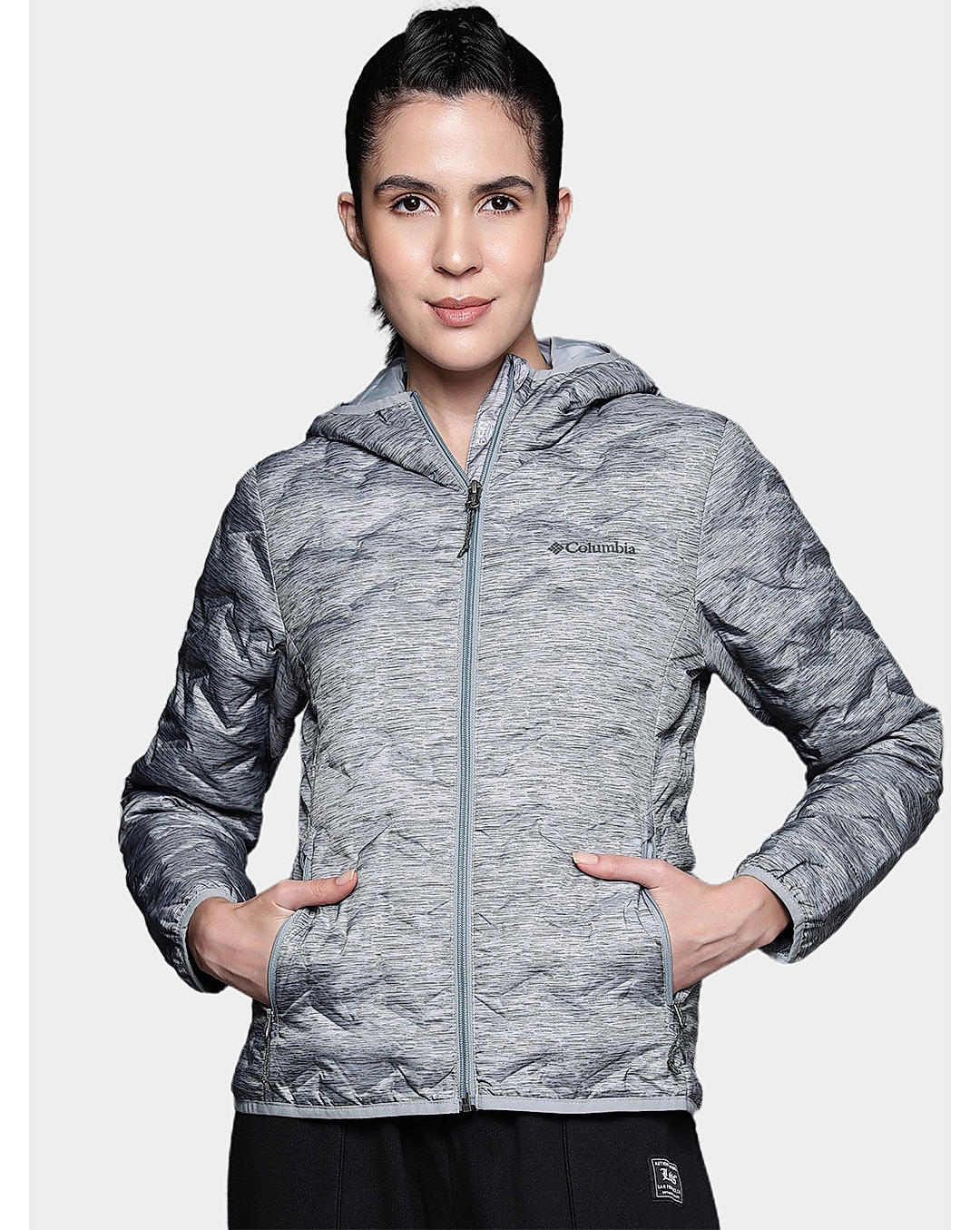 Columbia Womens Grey Omni-Heat Reflective Delta Ridge Down Jacket